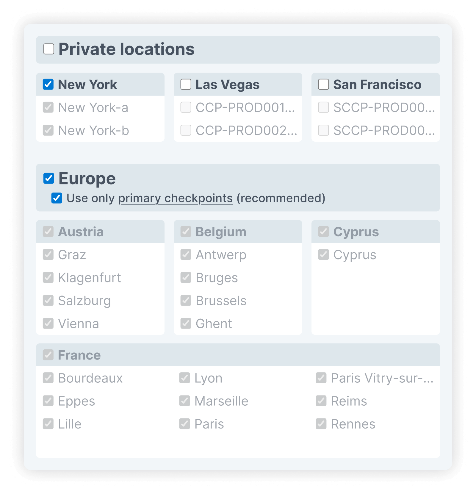 Mosaicos del panel para ver el tiempo de actividad y el tiempo de respuesta de la API en todo el mundo